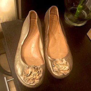 Naya Womens Flats Ballet Rustica Flower:Nickle